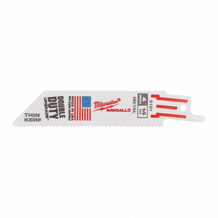 Полотно для шаб. пили THIN KERF IceH MILWAUKEE, 150мм/ крок зуба 1,8мм, (5шт), (метал)