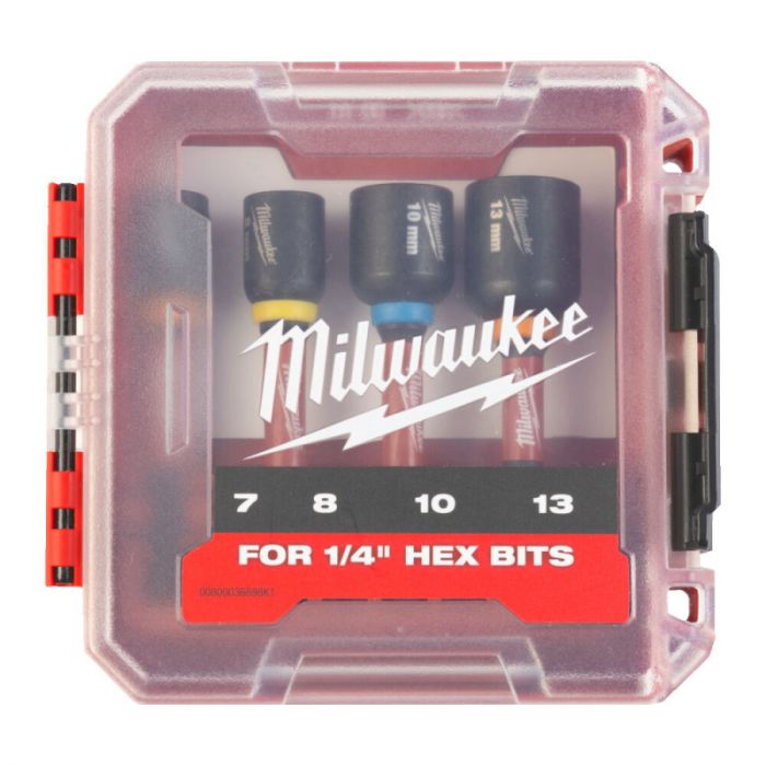 Набір магнитних головок для ударних работ Shockwave  (7 - 8 - 10 - 13мм) (4 шт) Milwaukee