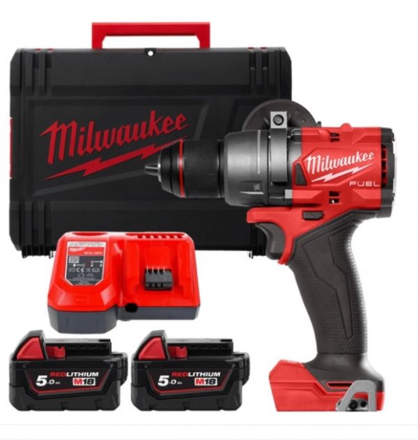 Дриль-шуруповерт з ударом акумуляторний безщітковий MILWAUKEE, M18 FPD3-502X, 158Нм (зарядний пристрій М12-18 FC, 2 акумулятори