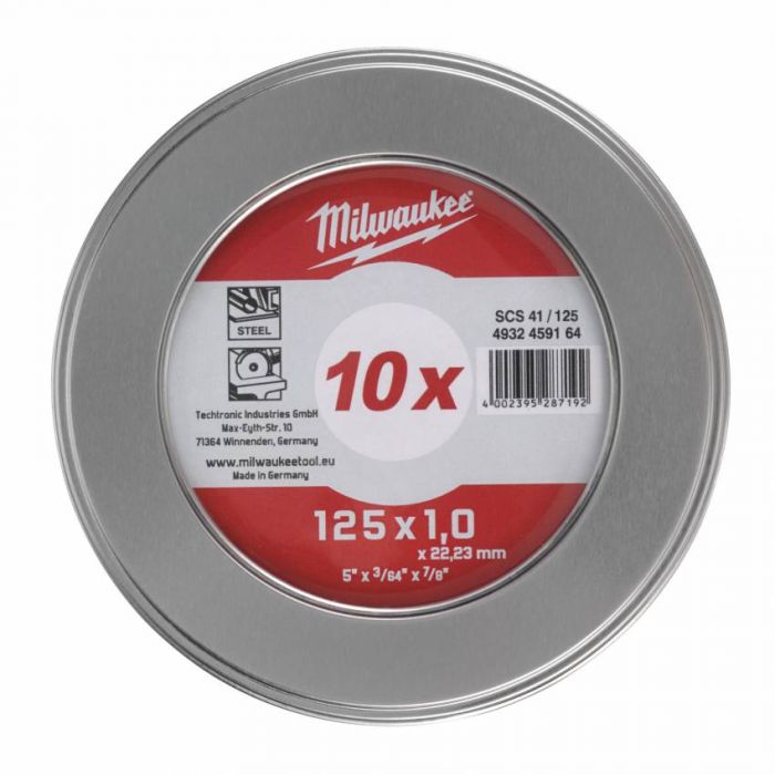 Відрізний диск SCS 41/125x1 PRO+ (10 шт) у металевому боксі