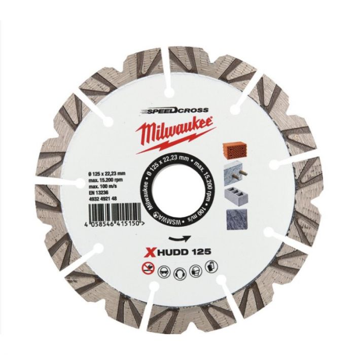 Алмазний диск SPEEDCROSS XHUDD 125 мм MILWAUKEE