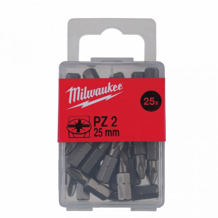 BITA MILWAUKEE, PZ2, 25 мм, (25 шт.)