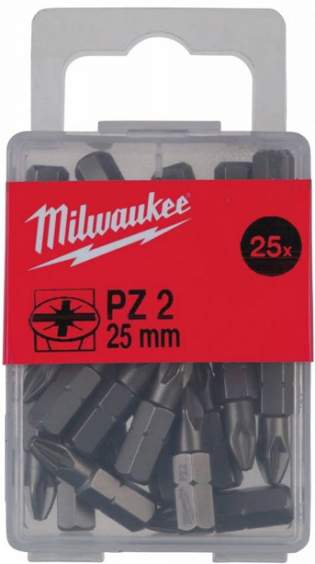 BITA MILWAUKEE, PZ2, 25 мм, (25 шт.)