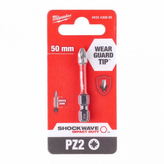 Біта SHOCKWAVE MILWAUKEE, PZ2, 50мм (1шт); блістер