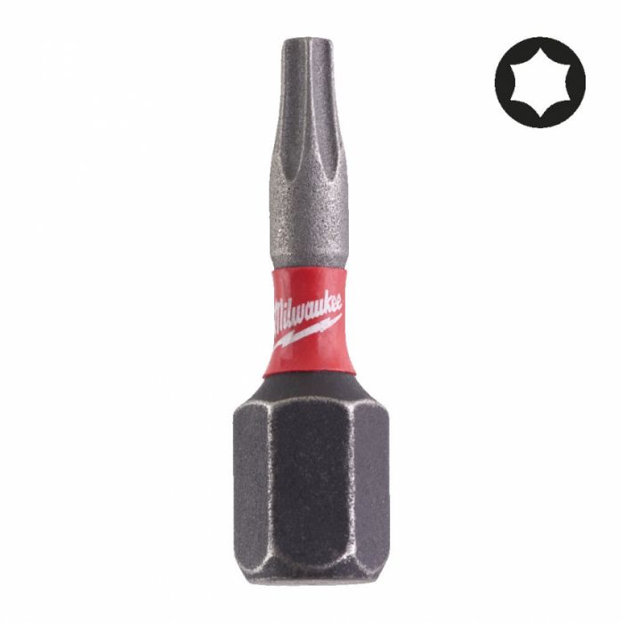 Біта SHOCKWAVE MILWAUKEE, TX10, 25мм, (3шт)