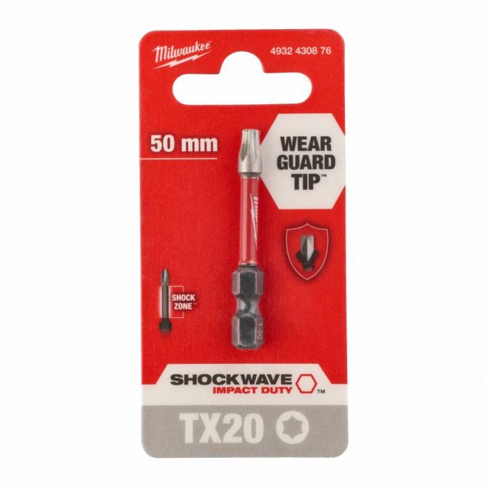 Біта SHOCKWAVE MILWAUKEE, TX20, 50мм (1шт); блістер