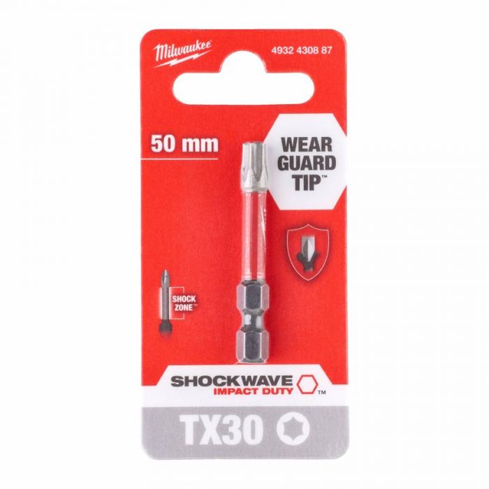 Біта SHOCKWAVE MILWAUKEE, TX30, 50мм (1шт); блістер