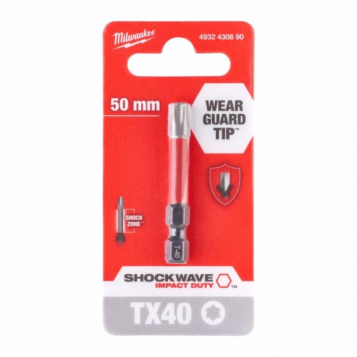 Біта SHOCKWAVE MILWAUKEE, TX40, 50мм (1шт); блістер