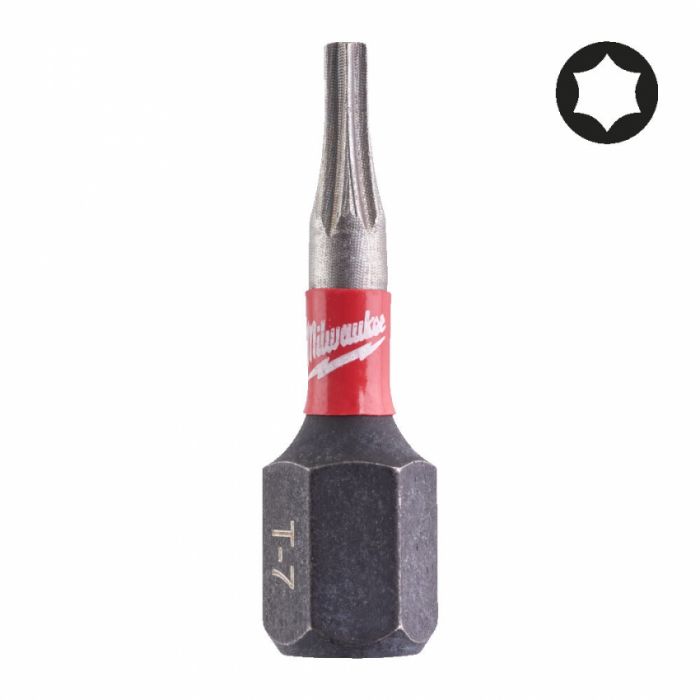 Біта SHOCKWAVE MILWAUKEE, TX7, 25мм, (3шт)