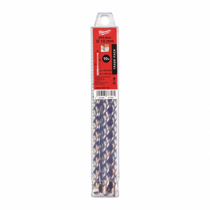 Дриль SDS-PLUS MILWAUKEE, Trade Ø10x210x150mm, (10шт)