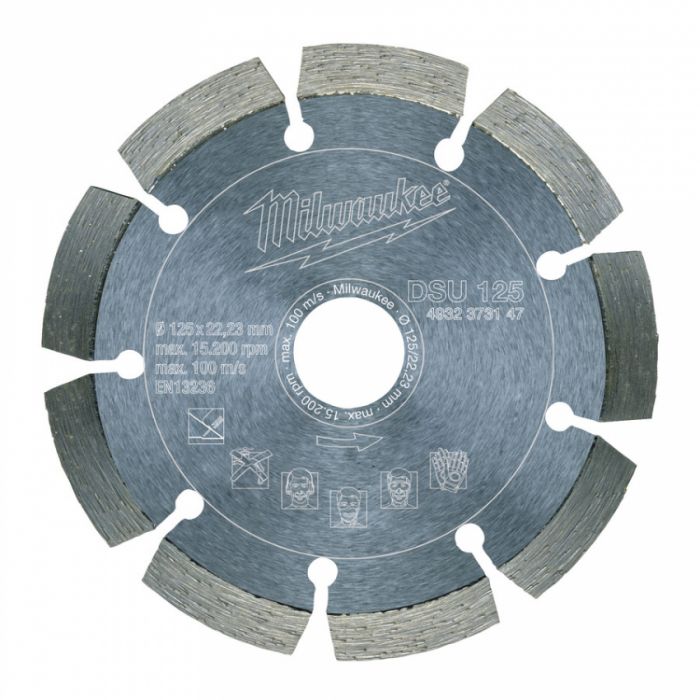 Диск алмазний MILWAUKEE DSU 125, Ø125мм