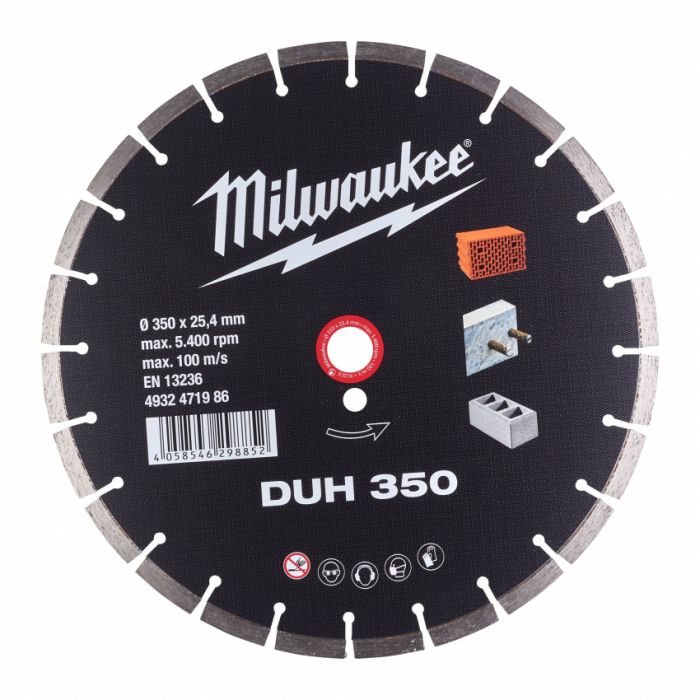 Диск алмазний MILWAUKEE DUH 350, Ø350мм