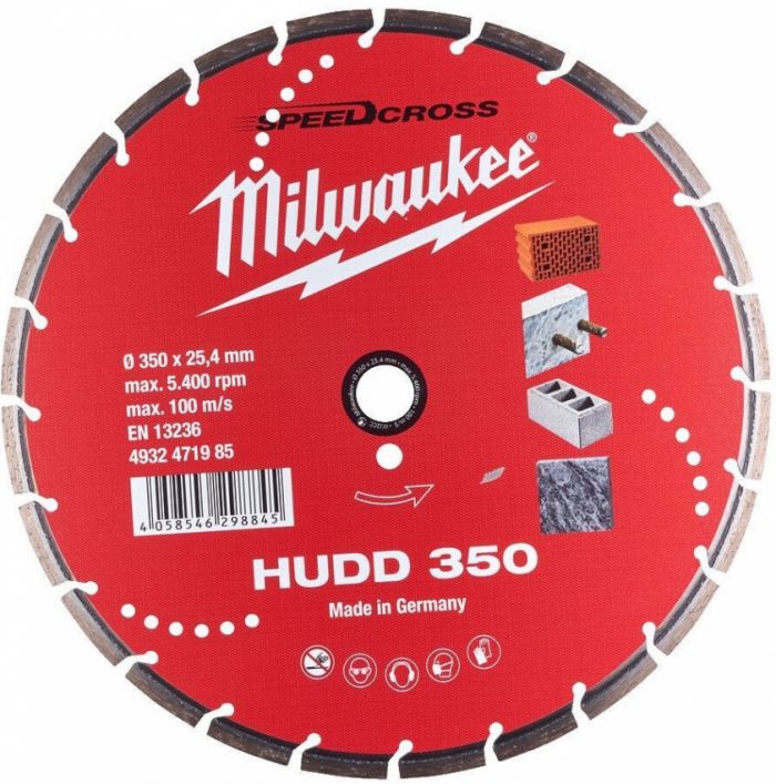 Диск алмазний Speedcross MILWAUKEE HUDD 350, Ø350мм