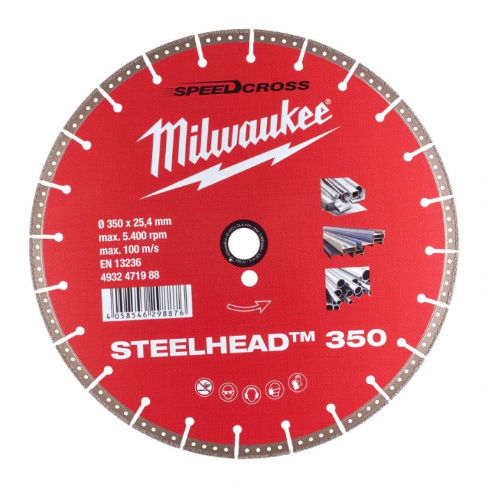 Диск алмазний Steelhead 350 MILWAUKEE, Ø350мм, по металу