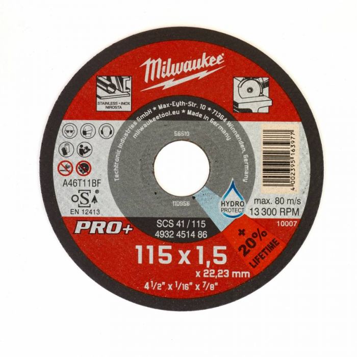 Диск відрізний MILWAUKEE, SCS 41/125х1 PRO, Ø125мм