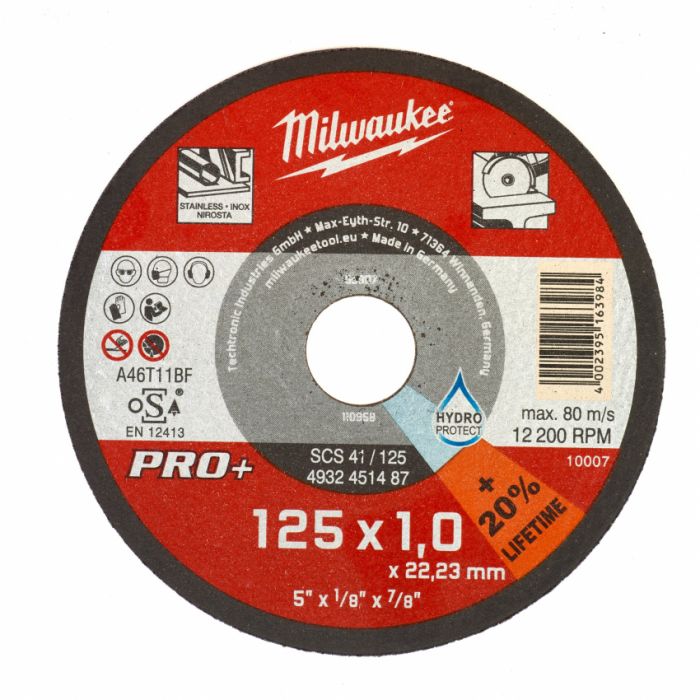 Диск відрізний MILWAUKEE, SCS 41/230х1,9 PRO, Ø230мм