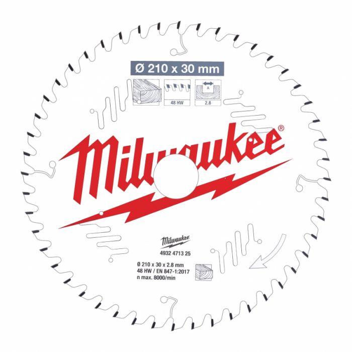 Диск пильний Alu PFTE MILWAUKEE, Ø165х20х2, 2мм, 52 зуб.