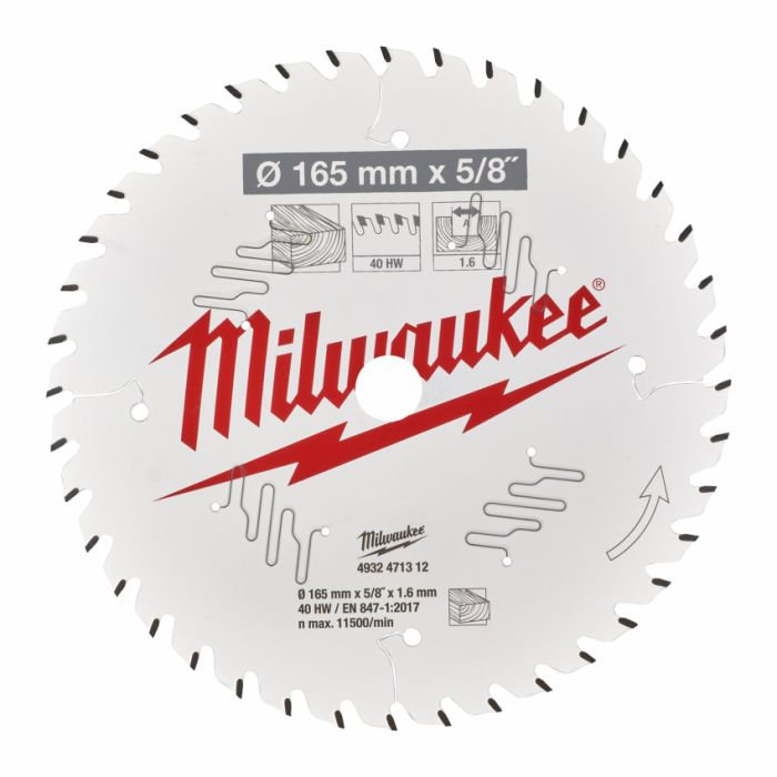 Диск пильний Alu PFTE MILWAUKEE, Ø165х20х2, 2мм, 52 зуб.