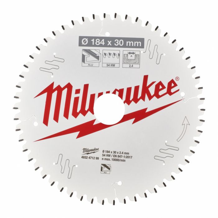 Диск пильний Alu PFTE MILWAUKEE, Ø165х20х2, 2мм, 52 зуб.