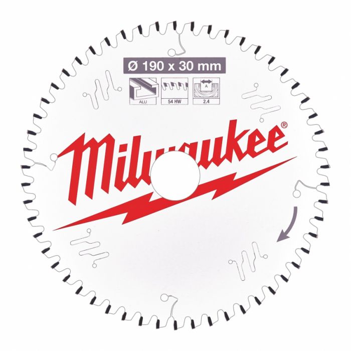 Диск пильний Alu PFTE MILWAUKEE, Ø165х20х2, 2мм, 52 зуб.