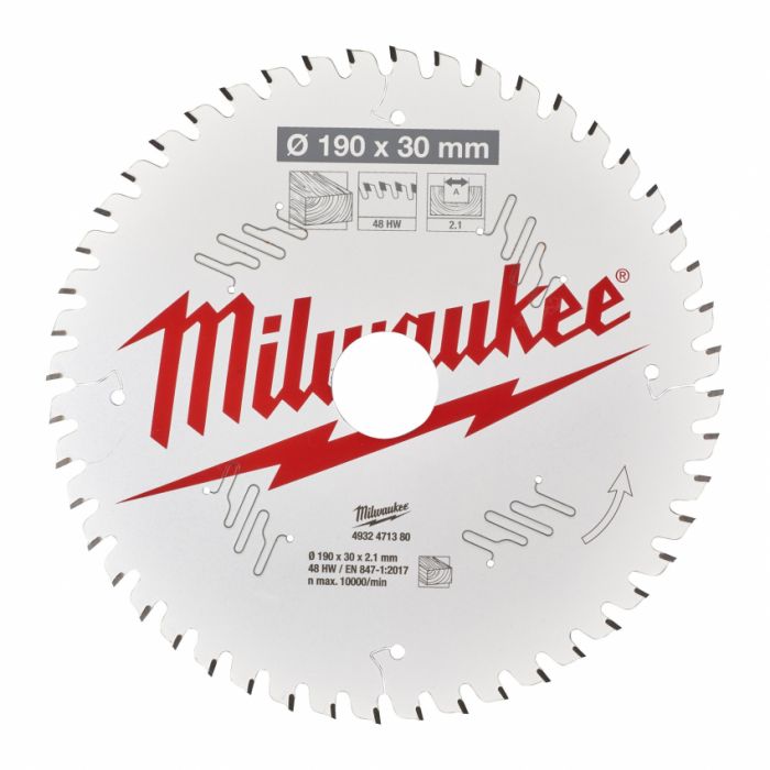 Диск пильний Alu PFTE MILWAUKEE, Ø165х20х2, 2мм, 52 зуб.