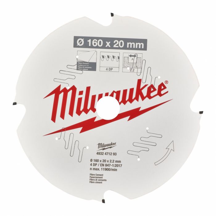 Диск пильний Alu PFTE MILWAUKEE, Ø165х20х2, 2мм, 52 зуб.