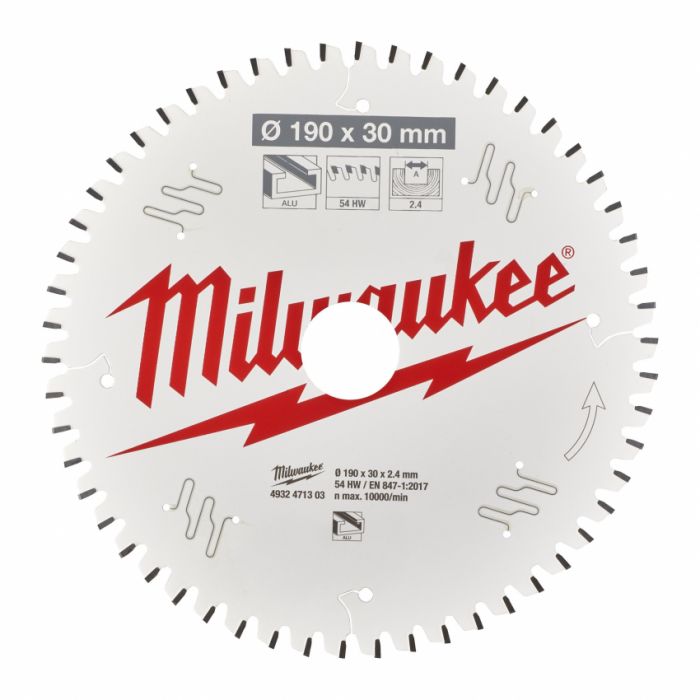 Диск пильний Alu PFTE MILWAUKEE, Ø165х20х2, 2мм, 52 зуб.