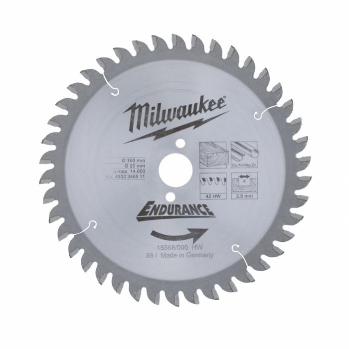 Диск пильний MILWAUKEE, Ø160/20мм, 42 зуб.