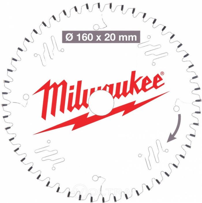 Диск пильний MILWAUKEE, Ø160х20мм, 52 зуб.