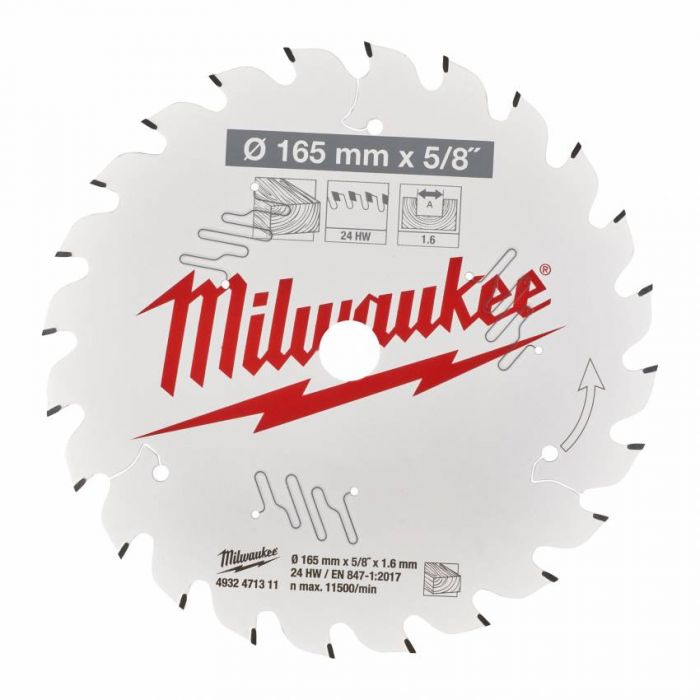 Диск пильний MILWAUKEE, Ø184/15,8мм, 24 зуб.