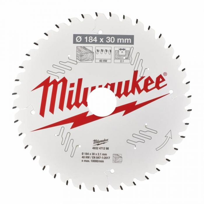 Диск пильний MILWAUKEE, Ø184/15,8мм, 24 зуб.