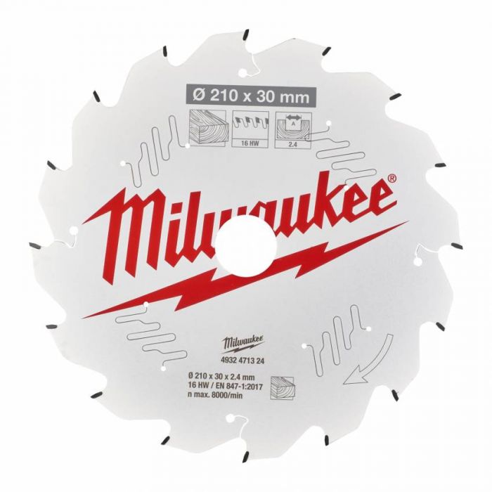 Диск пильний MILWAUKEE, Ø184/15,8мм, 24 зуб.