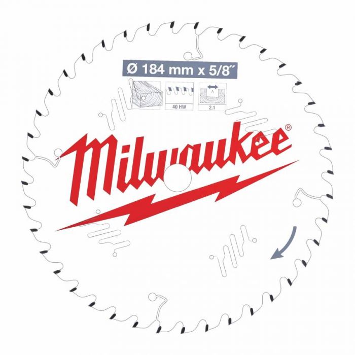 Диск пильний MILWAUKEE, Ø184/15,8мм, 24 зуб.