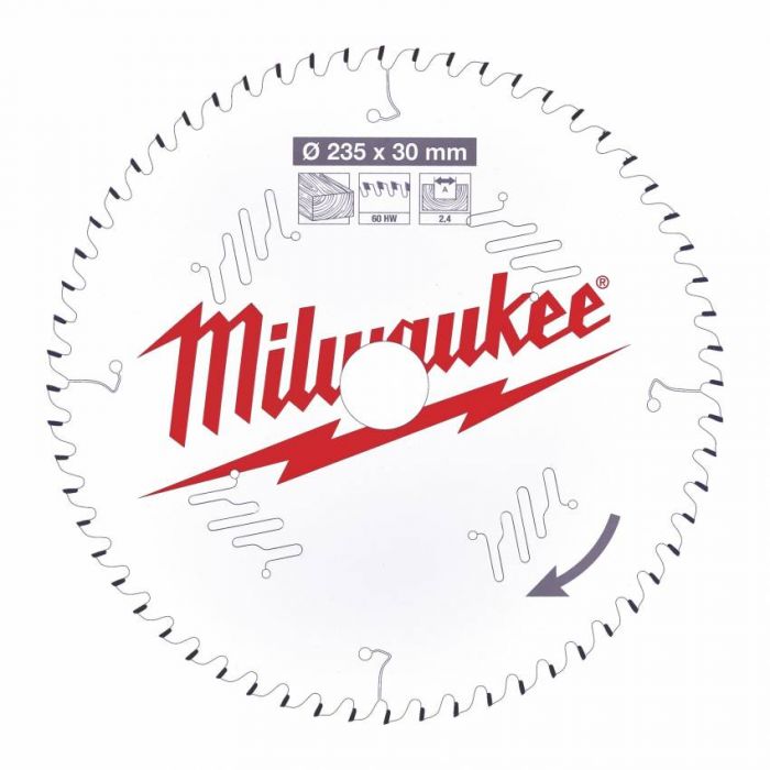 Диск пильний MILWAUKEE, Ø184/15,8мм, 24 зуб.