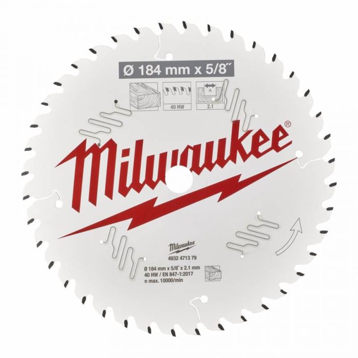 Диск пильний MILWAUKEE, Ø184/15,8мм, 24 зуб.