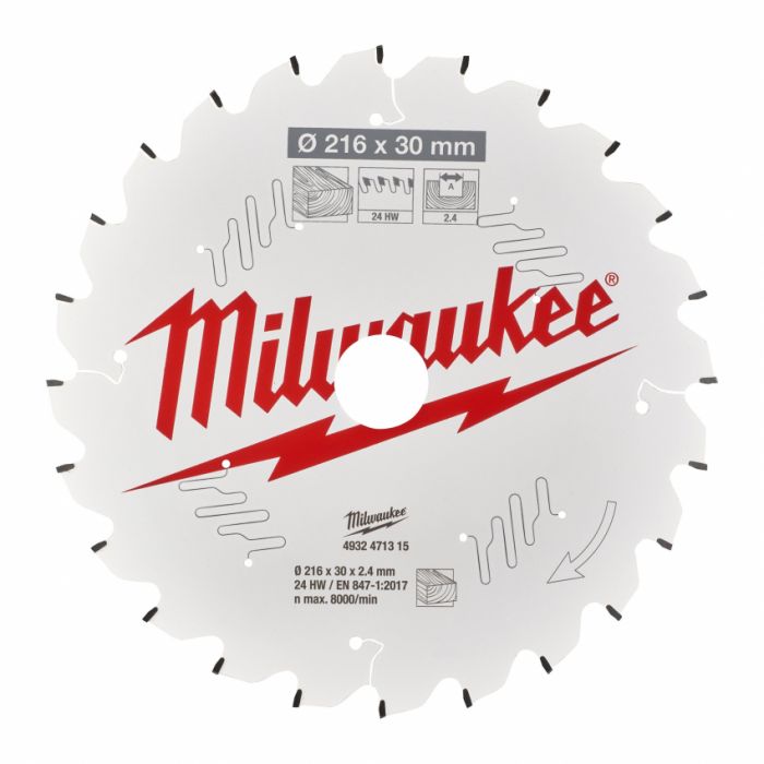 Диск пильний MILWAUKEE, Ø216/30мм, 48 зуб.