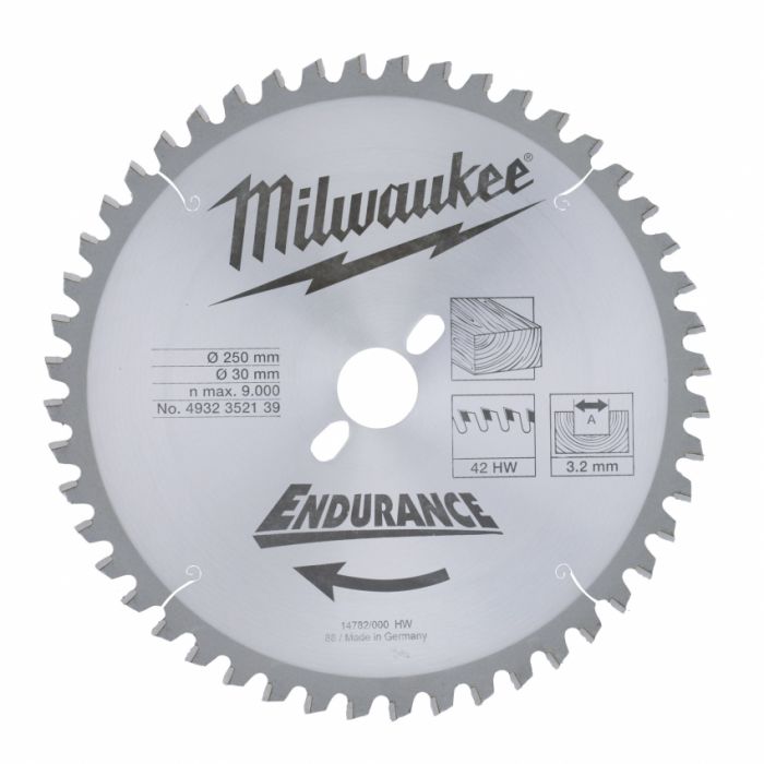 Диск пильний MILWAUKEE, Ø250/30мм, 48 зуб.