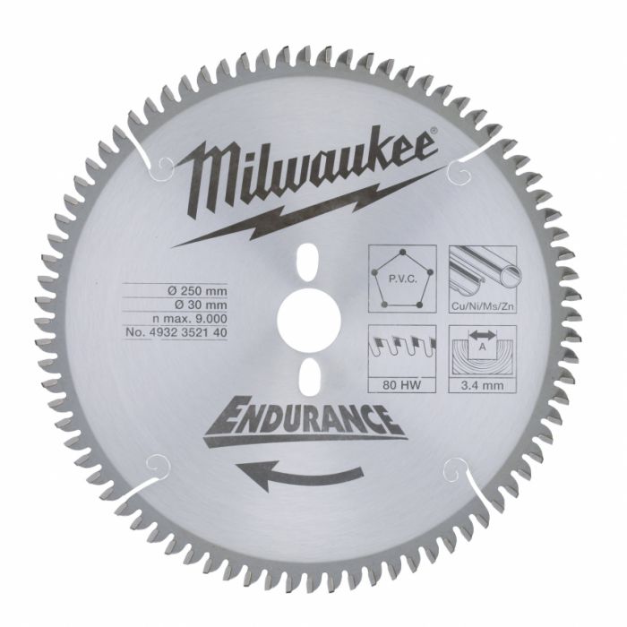 Диск пильний MILWAUKEE, Ø250/30мм, 80 зуб.