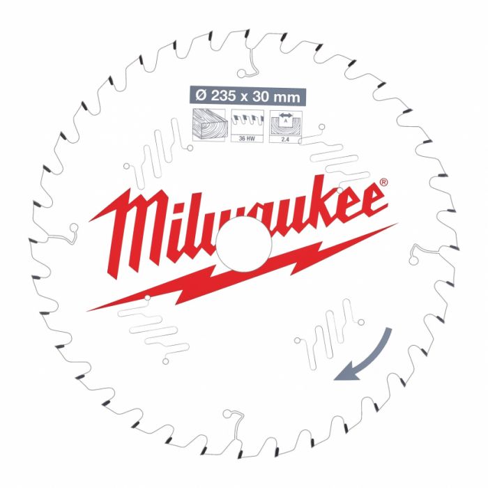 Диск пиляльний Alu PFTE MILWAUKEE, Ø184х30х2,4мм, 54 зуб. 1