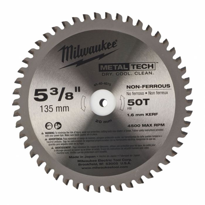 Диск пиляльний Alu PFTE MILWAUKEE, Ø203х5/8"х2,4мм, 58 зуб. 1