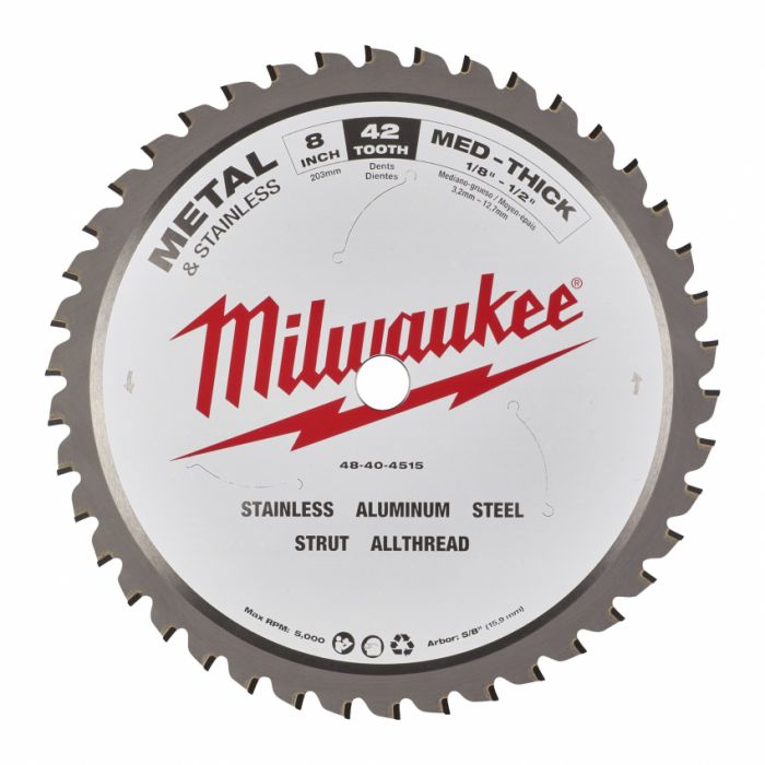 Диск пиляльний Alu PFTE MILWAUKEE, Ø203х5/8"х2,4мм, 58 зуб. 1