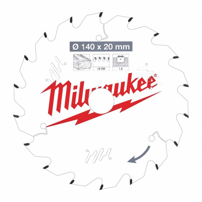 Диск пиляльний PFTE MILWAUKEE, Ø184х5/8"х2,1мм, 40 зуб. 1