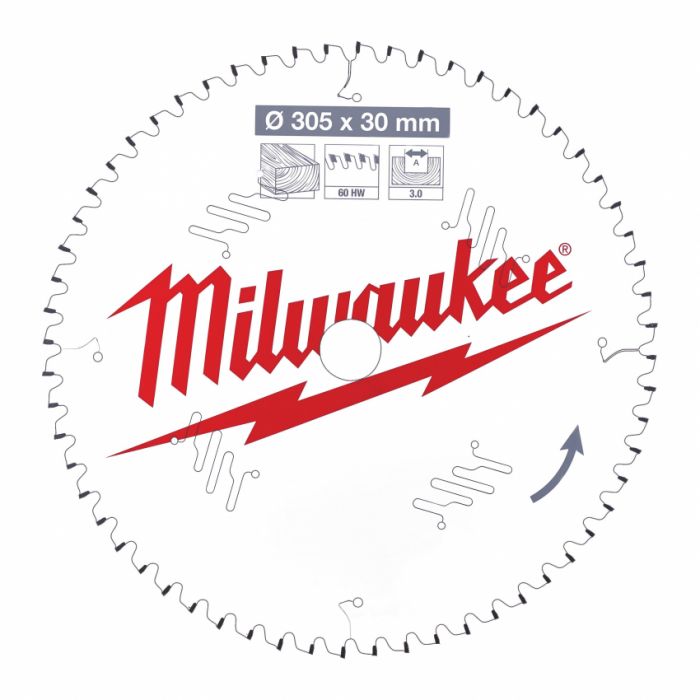 Диск пиляльний PFTE MILWAUKEE, Ø250х30х2, 8мм, 60 зуб. 1