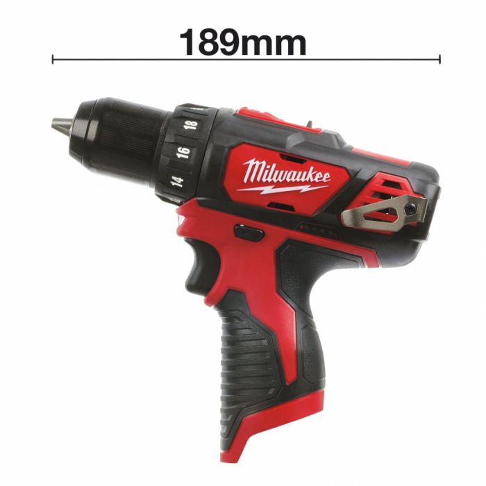 Дриль-шуруповерт акумуляторний MILWAUKEE, M12 BDD-202C, 30Нм ( зар.пристр, 2 акум.Х 2Ач, кейс) (акція)