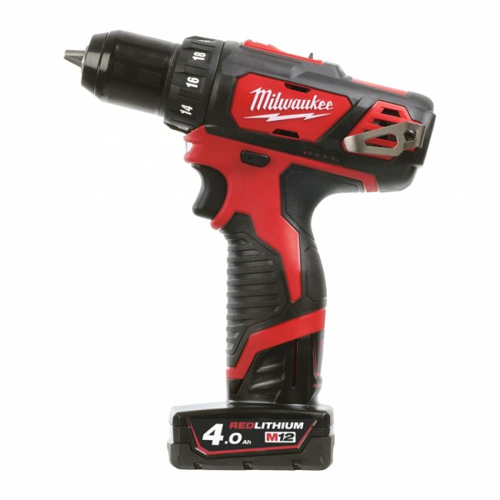 Дриль-шуруповерт акумуляторний MILWAUKEE, M12 BDD-202C, 30Нм ( зар.пристр, 2 акум.Х 2Ач, кейс) (акція)