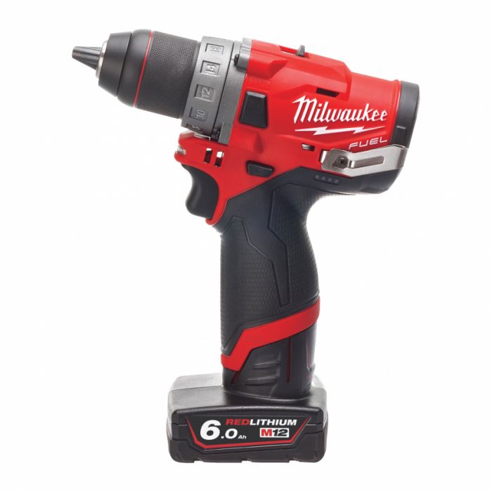 Дриль-шуруповерт акумуляторний MILWAUKEE, M12 FDD-202X, 37Нм (зарядний пристрій, 2 акум.Х 2Ач, HDкейс)