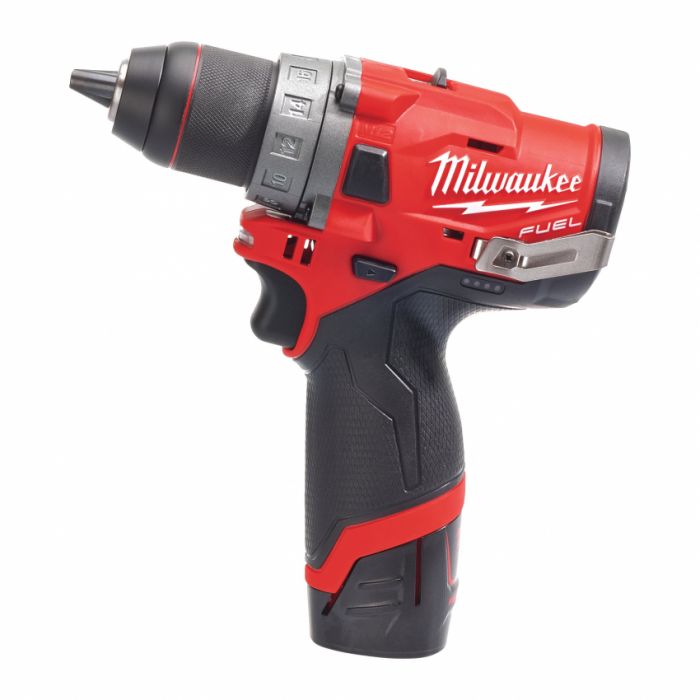 Дриль-шуруповерт акумуляторний MILWAUKEE, M12 FDD-202X, 37Нм (зарядний пристрій, 2 акум.Х 2Ач, HDкейс)