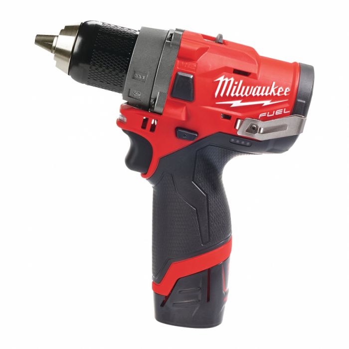 Дриль-шуруповерт акумуляторний MILWAUKEE, M12 FDD-202X, 37Нм (зарядний пристрій, 2 акум.Х 2Ач, HDкейс)