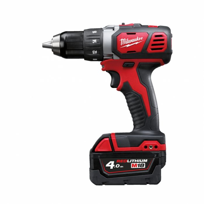 Дриль-шуруповерт акумуляторний MILWAUKEE, M18 BDD-202С, 50Нм ( зар.пристр, 2 акум.Х 2Ач, кейс) (акція)