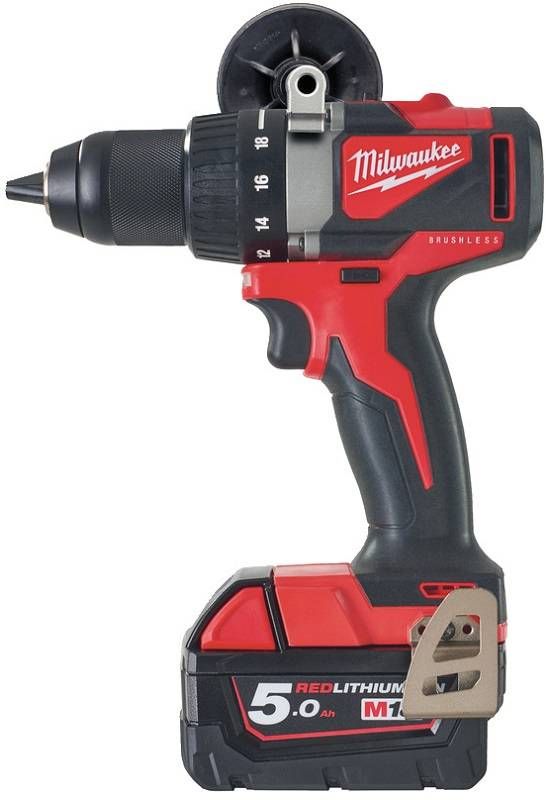 Дриль-шуруповерт акумуляторний MILWAUKEE, M18 BLDD2-502X, 82Нм (заряд.пр., 2акум. Х5Ач, HDкейс)